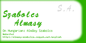 szabolcs almasy business card